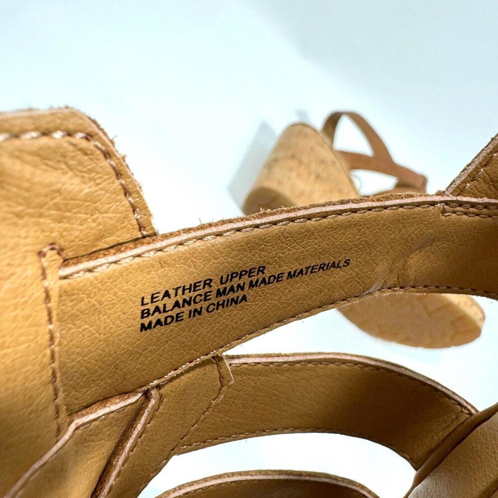 Born Women’s Size 11 Tan Brown Leather Bernese Cage Wedge Heel Sandal New - Picture 8 of 9